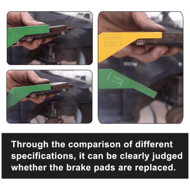 8 in 1 Brake Pad Thickness Gauge Set for Accurate Brake Pad Wear Measurement