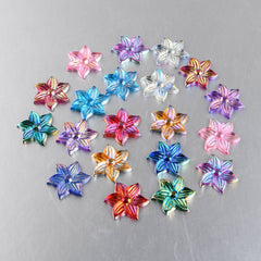 60pcs 1 Acrylic Leaf Flower Beads for DIY Jewelry Making Crafts