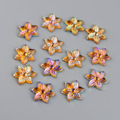 60pcs 1 Acrylic Leaf Flower Beads for DIY Jewelry Making Crafts