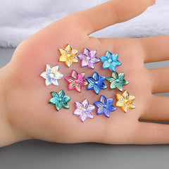 60pcs 1 Acrylic Leaf Flower Beads for DIY Jewelry Making Crafts
