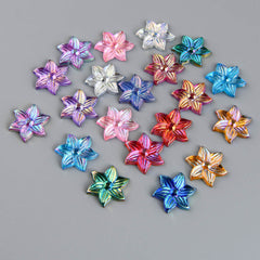 60pcs 1 Acrylic Leaf Flower Beads for DIY Jewelry Making Crafts