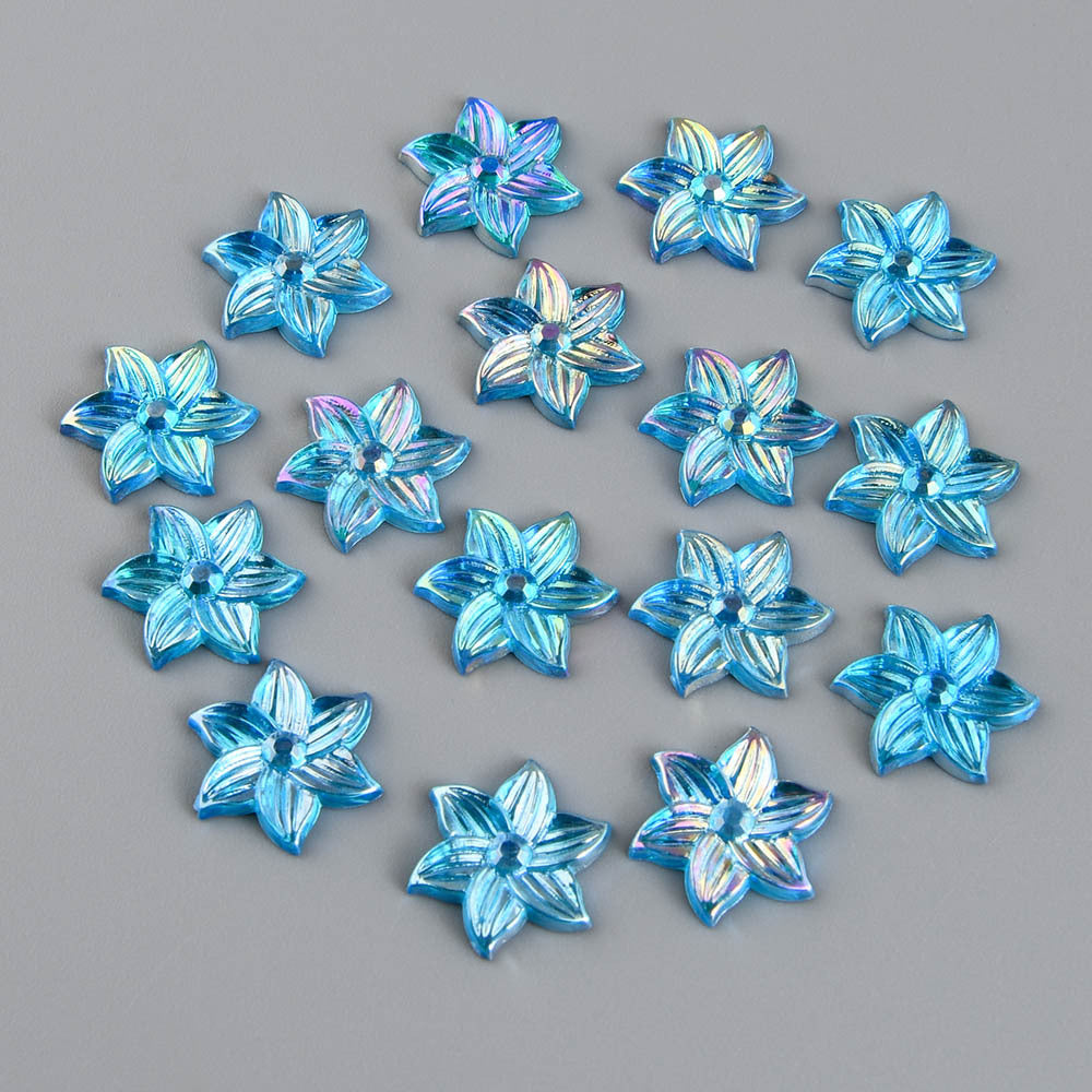 60pcs 1 Acrylic Leaf Flower Beads for DIY Jewelry Making Crafts