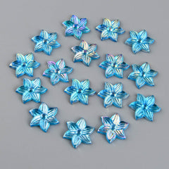 60pcs 1 Acrylic Leaf Flower Beads for DIY Jewelry Making Crafts