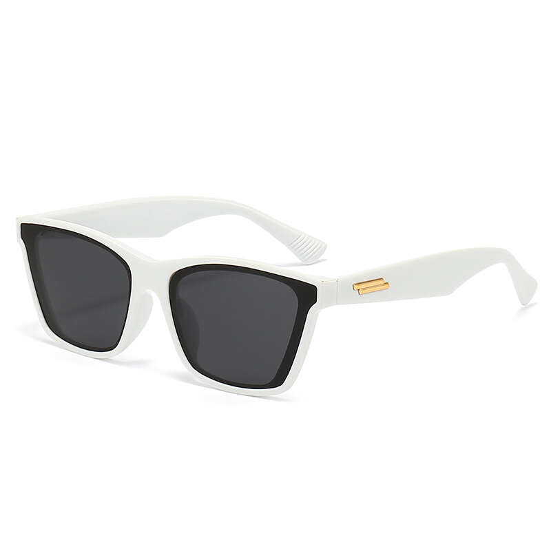 Square Frame Sunglasses Mod Metal Decor UV400