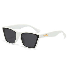 Square Frame Sunglasses Mod Metal Decor UV400