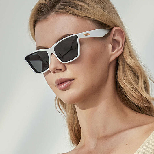 Square Frame Sunglasses Mod Metal Decor UV400