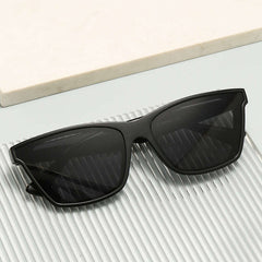 Square Frame Sunglasses Mod Metal Decor UV400