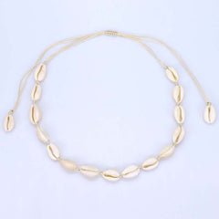 Shell Braided Bracelet Hawaiian Style Beach Necklace