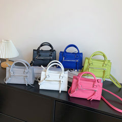 Y2K Style Crossbody Bag Top Handle Square Purse