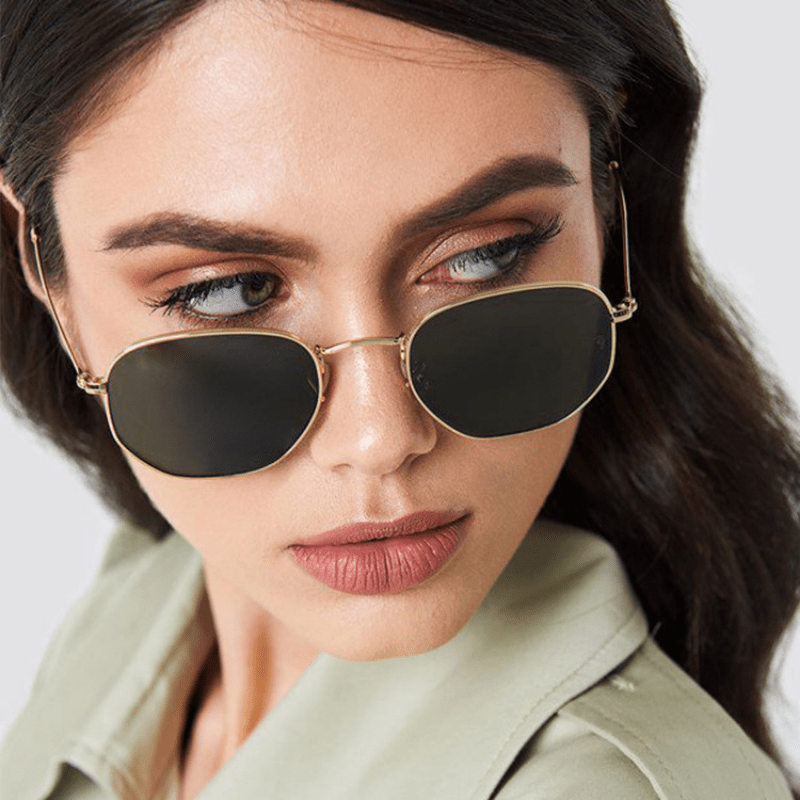 Square Metal Frame Sunglasses UV400