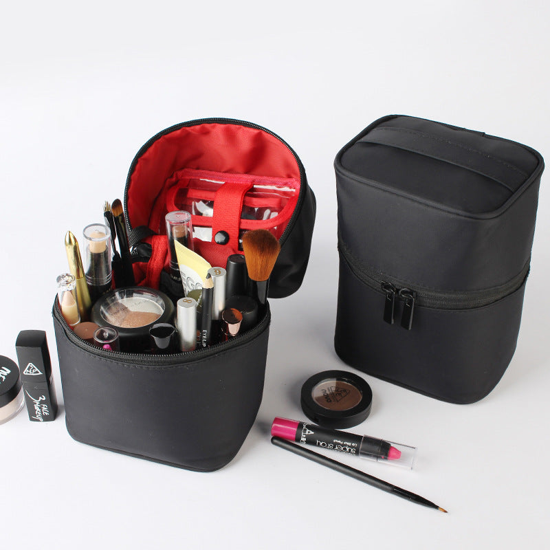 Stylish Bucket Cosmetic Bag with Zipper