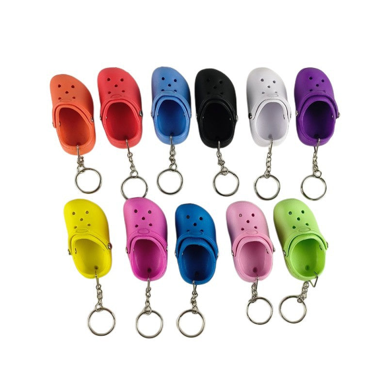Mini Slippers Keychain Shoes Key Ring Purse Bag Backpack Car Charm Gift