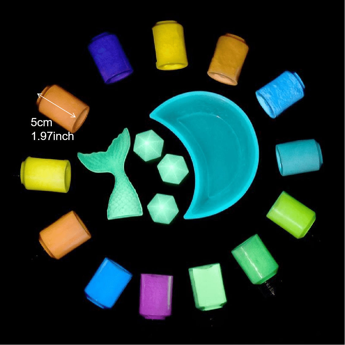20g Luminous Powder Resin Pigment DIY Epoxy Mold Nail Art Glitter Glow Dark