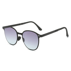 BY005 Men's Foldable Driving Sunglasses Metal Frame UV400 Polarized Eyewear