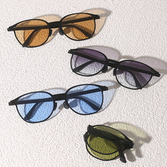 BY005 Men's Foldable Driving Sunglasses Metal Frame UV400 Polarized Eyewear