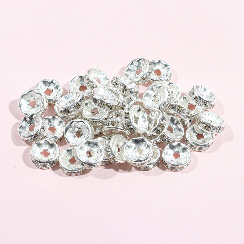 50pcs 6mm 8mm Crystal Spacer Beads for Jewelry Making