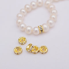 50pcs 6mm 8mm Crystal Spacer Beads for Jewelry Making