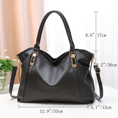 Large Capacity Crossbody Bag Soft PU Leather Satchel Purses