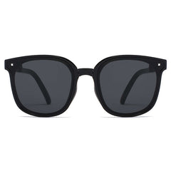 Square Frame Foldable Sunglasses Portable Rivet Decor Casual Outdoor Shades
