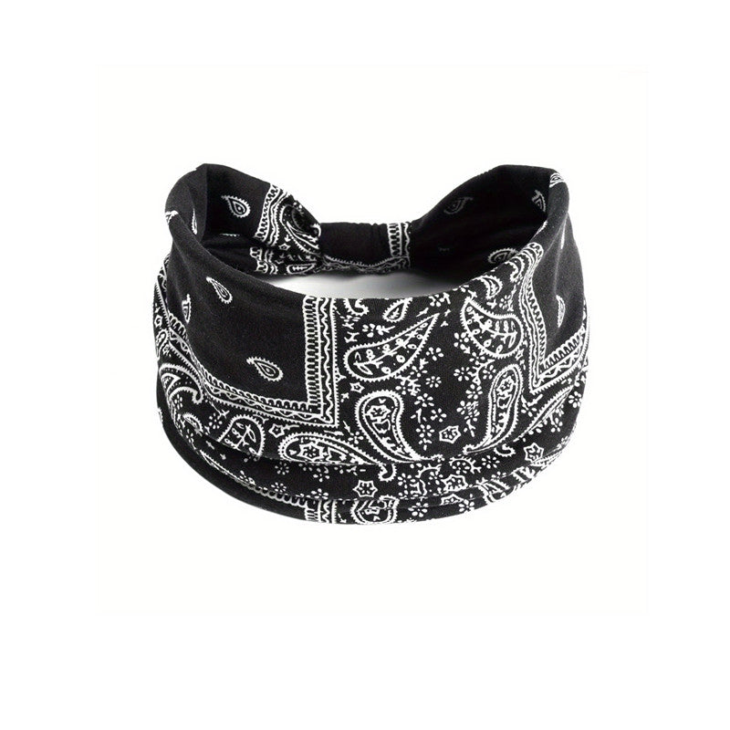 Stretch Wide Hair Bands Knot Turban Headbands for Women