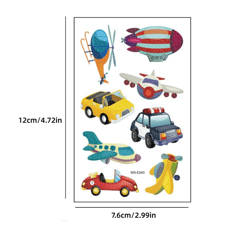Funny Anime Cartoon Waterproof Tattoo Stickers