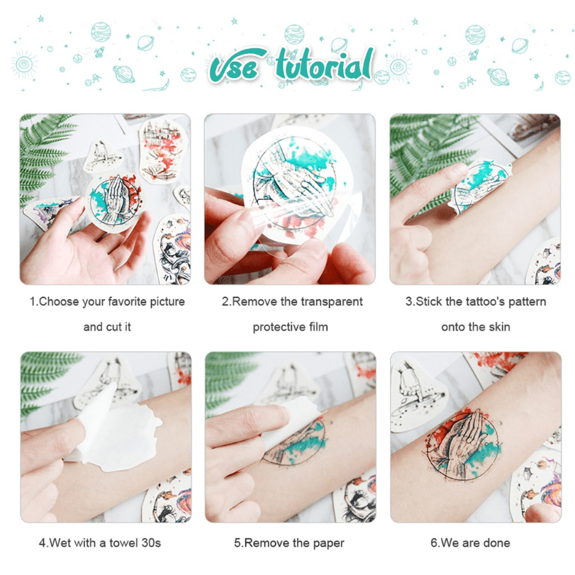 Funny Anime Cartoon Waterproof Tattoo Stickers