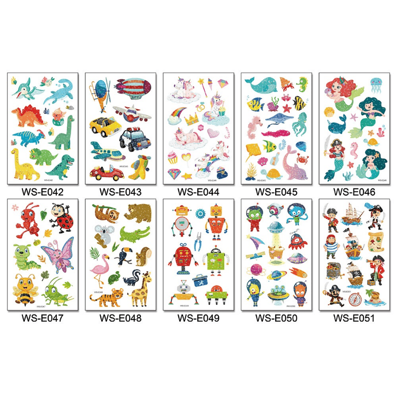 Funny Anime Cartoon Waterproof Tattoo Stickers