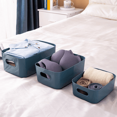 4pcs Plastic Storage Bins for Home Living Room Bathroom