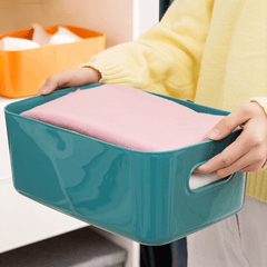 4pcs Plastic Storage Bins for Home Living Room Bathroom