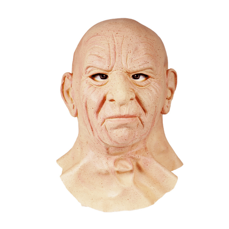 Funky Elderly Latex Mask Headcover for Carnival Party Halloween Cosplay