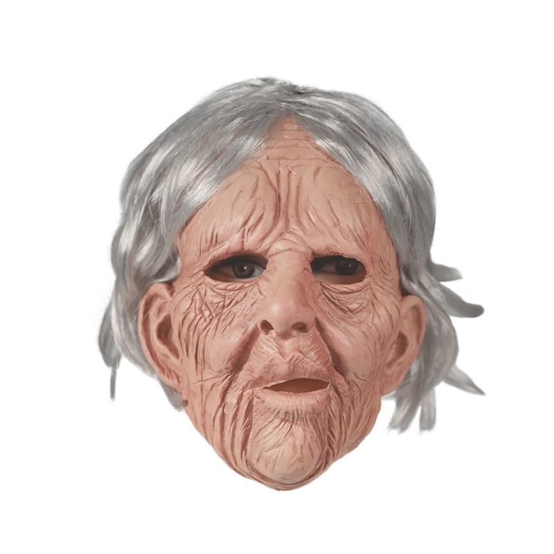 Funky Elderly Latex Mask Headcover for Carnival Party Halloween Cosplay