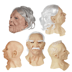 Funky Elderly Latex Mask Headcover for Carnival Party Halloween Cosplay