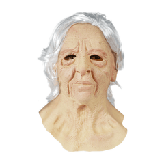 Funky Elderly Latex Mask Headcover for Carnival Party Halloween Cosplay