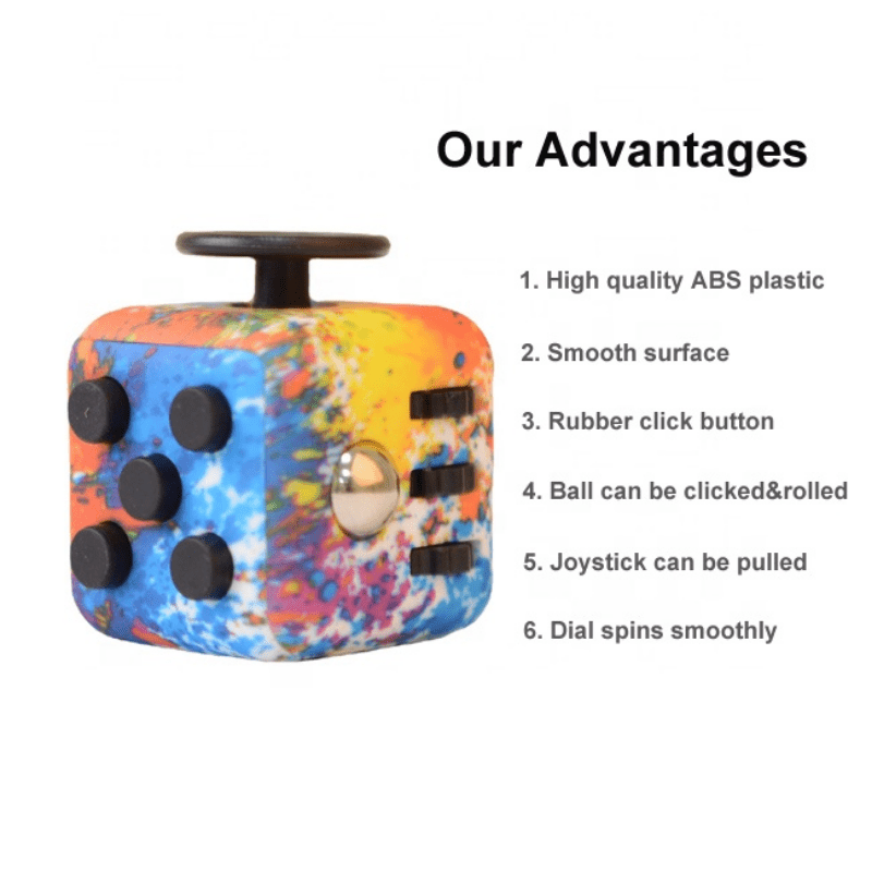 Stress Relieving Fidget Cube for Kids - Fun Sensory Toy