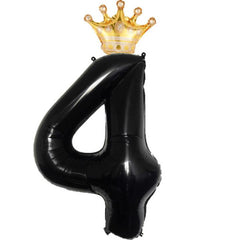 81 28Cm Crown Number Balloon Set 0-9 Birthday Party Decoration Balloon