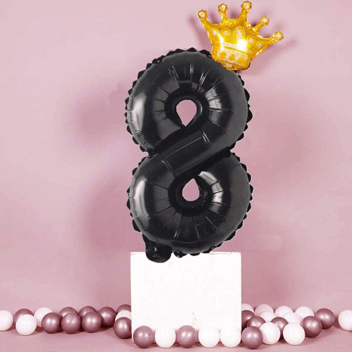 81 28Cm Crown Number Balloon Set 0-9 Birthday Party Decoration Balloon