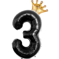 81 28Cm Crown Number Balloon Set 0-9 Birthday Party Decoration Balloon