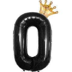 81 28Cm Crown Number Balloon Set 0-9 Birthday Party Decoration Balloon