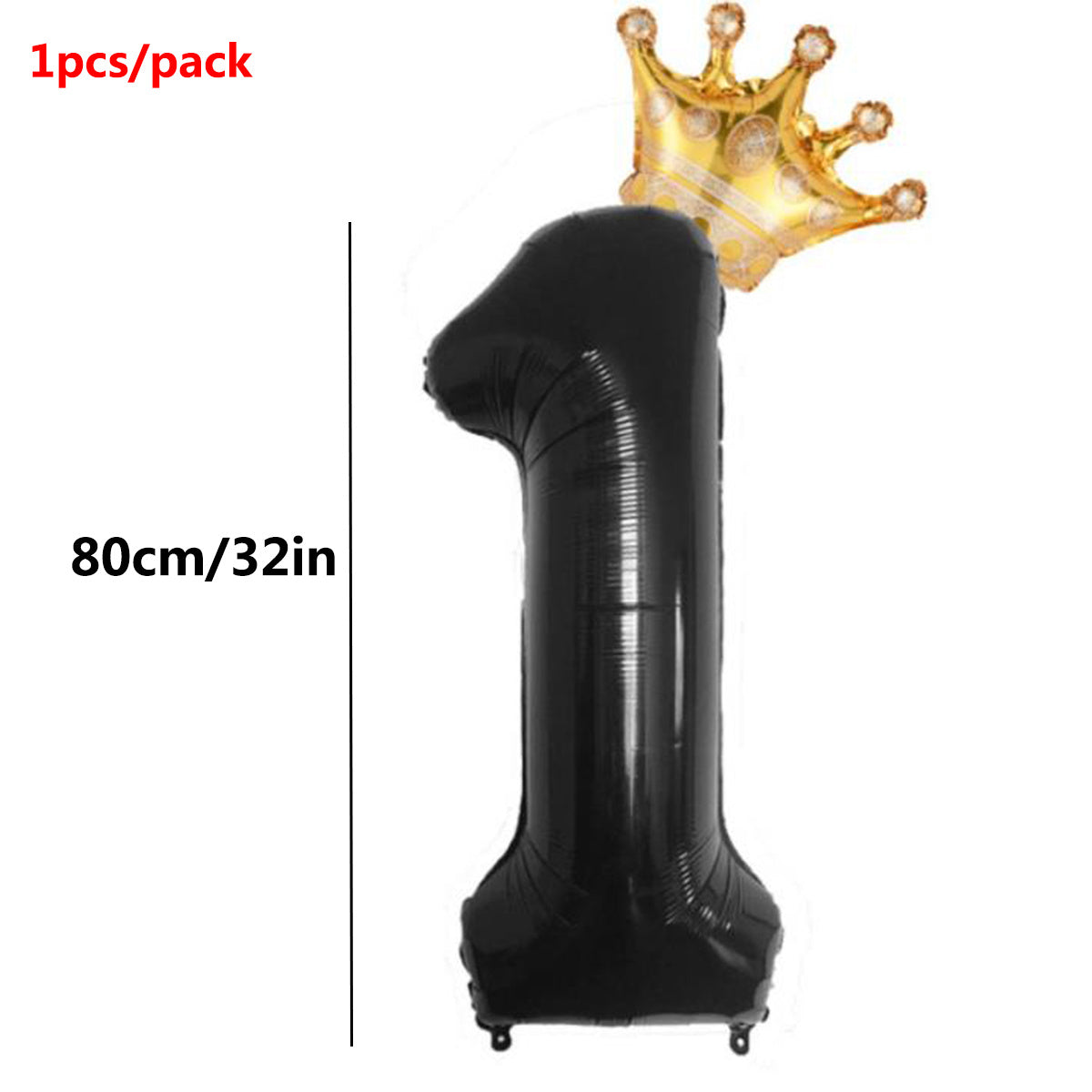 81 28Cm Crown Number Balloon Set 0-9 Birthday Party Decoration Balloon
