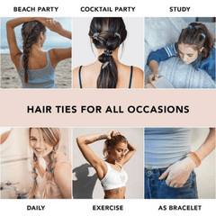 Spiral Hair Ties Waterproof Ponytail Holder Solid Hair Accessories