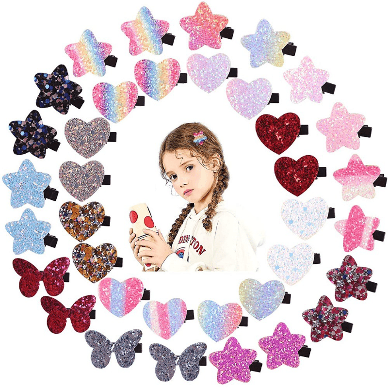 Sequin Star Butterfly Hairpin Children's Accessories