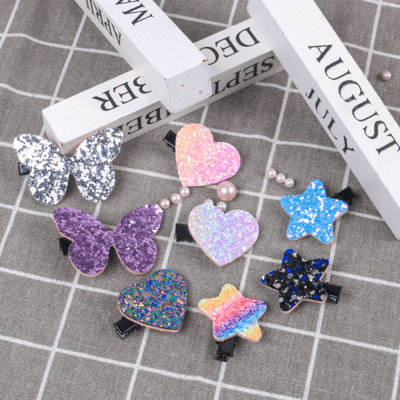 Sequin Star Butterfly Hairpin Children's Accessories