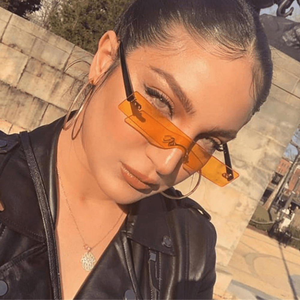 Y2K Rimless Sunglasses UV400 for Beach Party Club