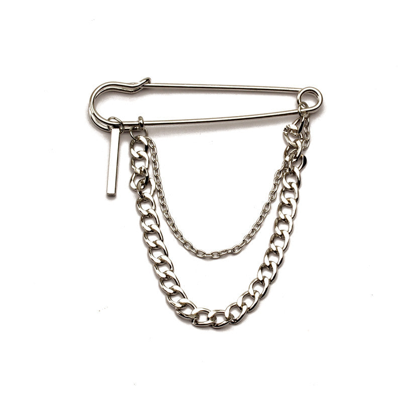 Chain Pin Decoration Hip Hop Style Jewelry For Men