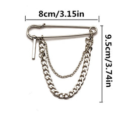Chain Pin Decoration Hip Hop Style Jewelry For Men