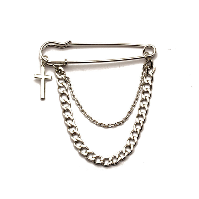 Chain Pin Decoration Hip Hop Style Jewelry For Men