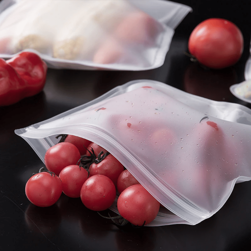 1pc Reusable Silicone Food Bags Leak Proof BPA Self Sealing Storage
