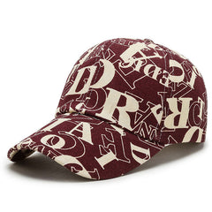Graffiti Printed Baseball Cap Cotton Sun Hat Men Summer Hat Adjustable