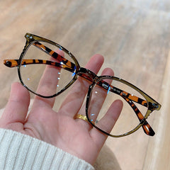 Square Clear Lens Glasses For Women Men Students Jelly Tortoiseshell Frame