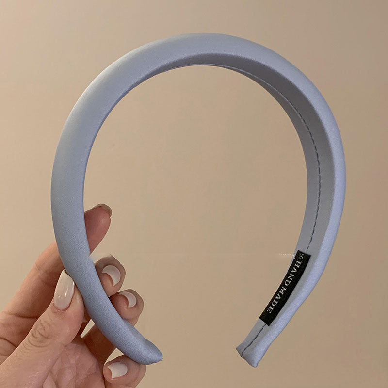 Solid Satin Wide Brim Headband for Women